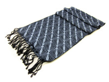 Gray Grid Mens Scarf