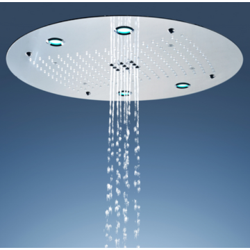 Pommeau de douche à montage au plafond 24&#39;&#39; avec fonction LED/pluie + brume + bulle