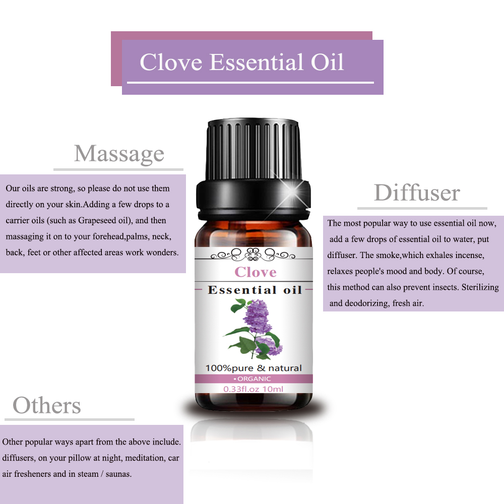 100% Pure Natural Clove Essential Oil for Aromatherapy