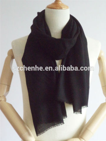 Black Pure Solid Color Scarf