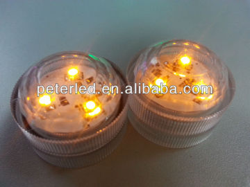 LED small submersible light waterproof color change round&flower