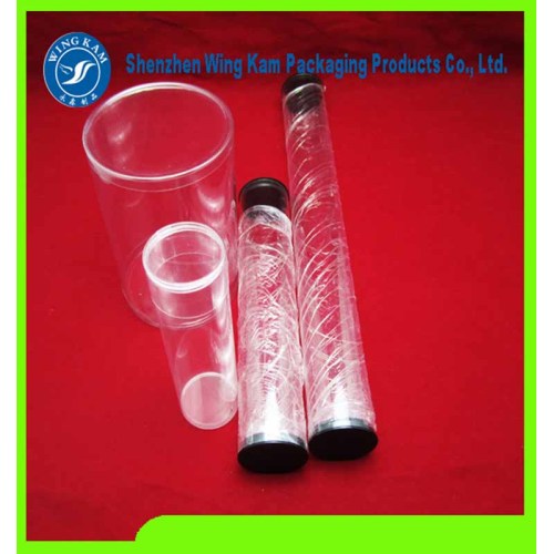 very clear plastic food grade cylinder packing with 3 inch inner diameter mass prodution molds