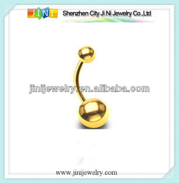 gold plated navel ring