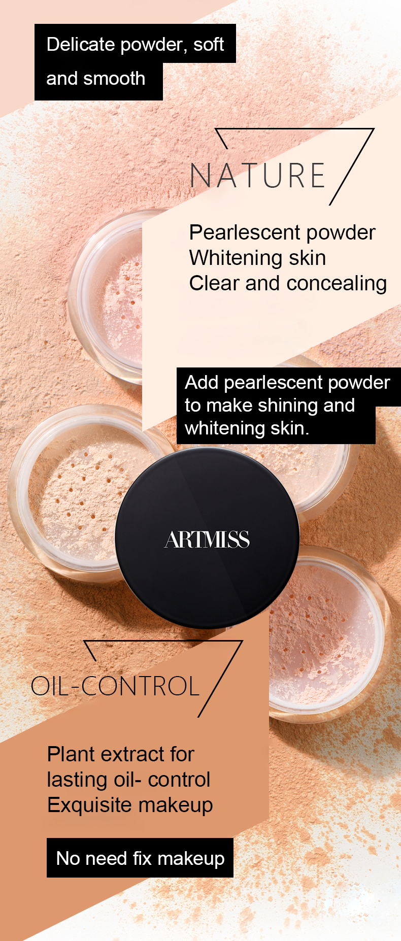 Minimizes Pores Long-Lasting Lightweight Loose Powder