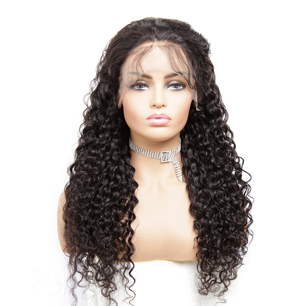 Hot Sale Wet And Wavy Lace Front Wig Wholesale 150% Density Long Transparent Swiss Water Wave 13X4 Pre-pluck Lace Wig