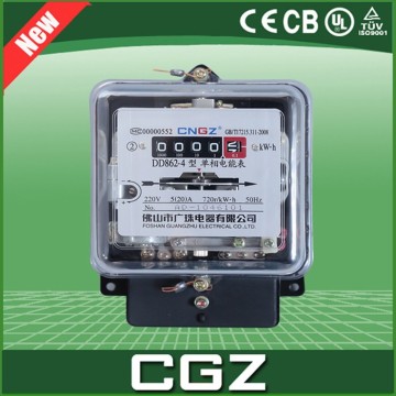 CGZ black Color digital display Single phase electronic digital energy meter