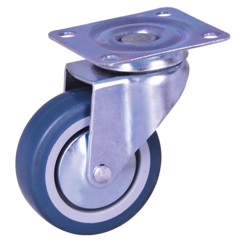 3-inch plate mounted swivel caster with TPE wheels