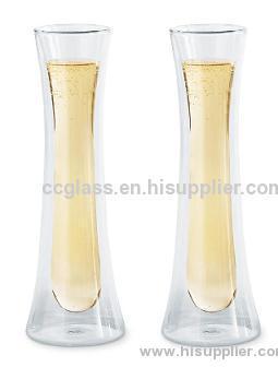 Inside-out Double Wall Glass Champagne Flute?