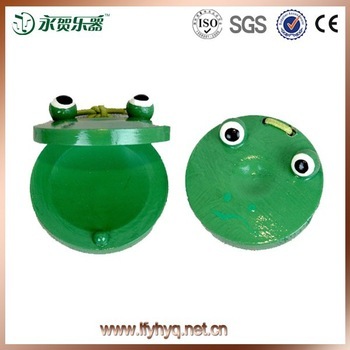 Wholesale kid toy frog design wooden castanets