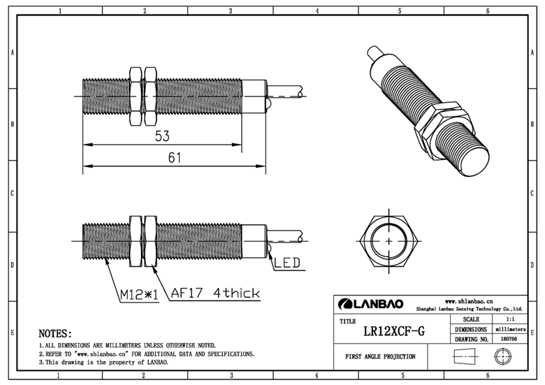 Freqency enhanced 4000Hz 10-30vdc lanbao 2m pvc cable way m12 dimension inductive sensor