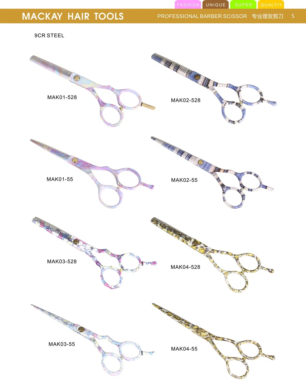 Custom Left Handed Hair Scissors Set Wholesale 6 Inch Professional Japan 440c Hair Scissors