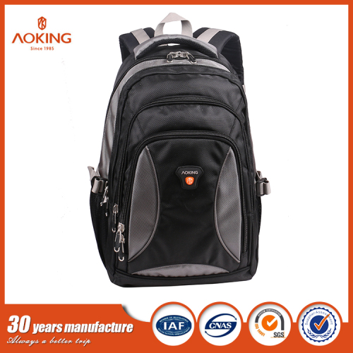 Large capacity classical black waterproof school backpack 1680D fabric for waterproof fabric for bags