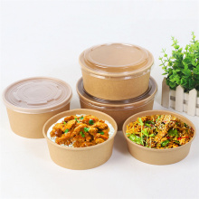 Disposable kraft paper takeout salad bowl lunch box