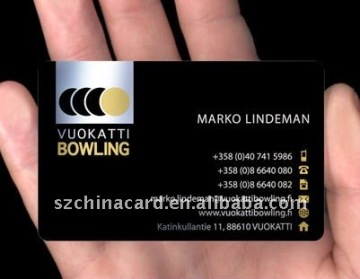 Offset printing black metal business card