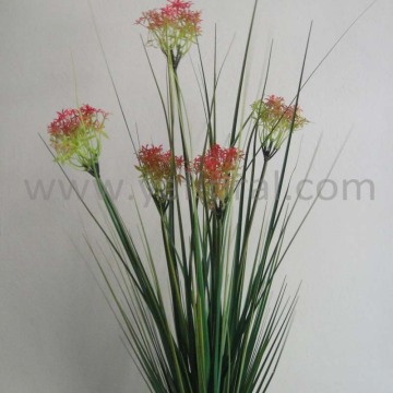 5 plastic flower heads artificial fake grass bunches
