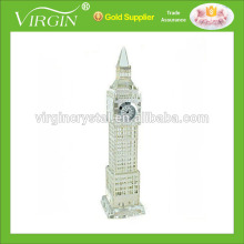 Factory direct wholesale gold Big Ben model crystal clock for holiday souvenir gift