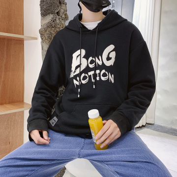 New design polyester cotton hooded sweatshirt for men