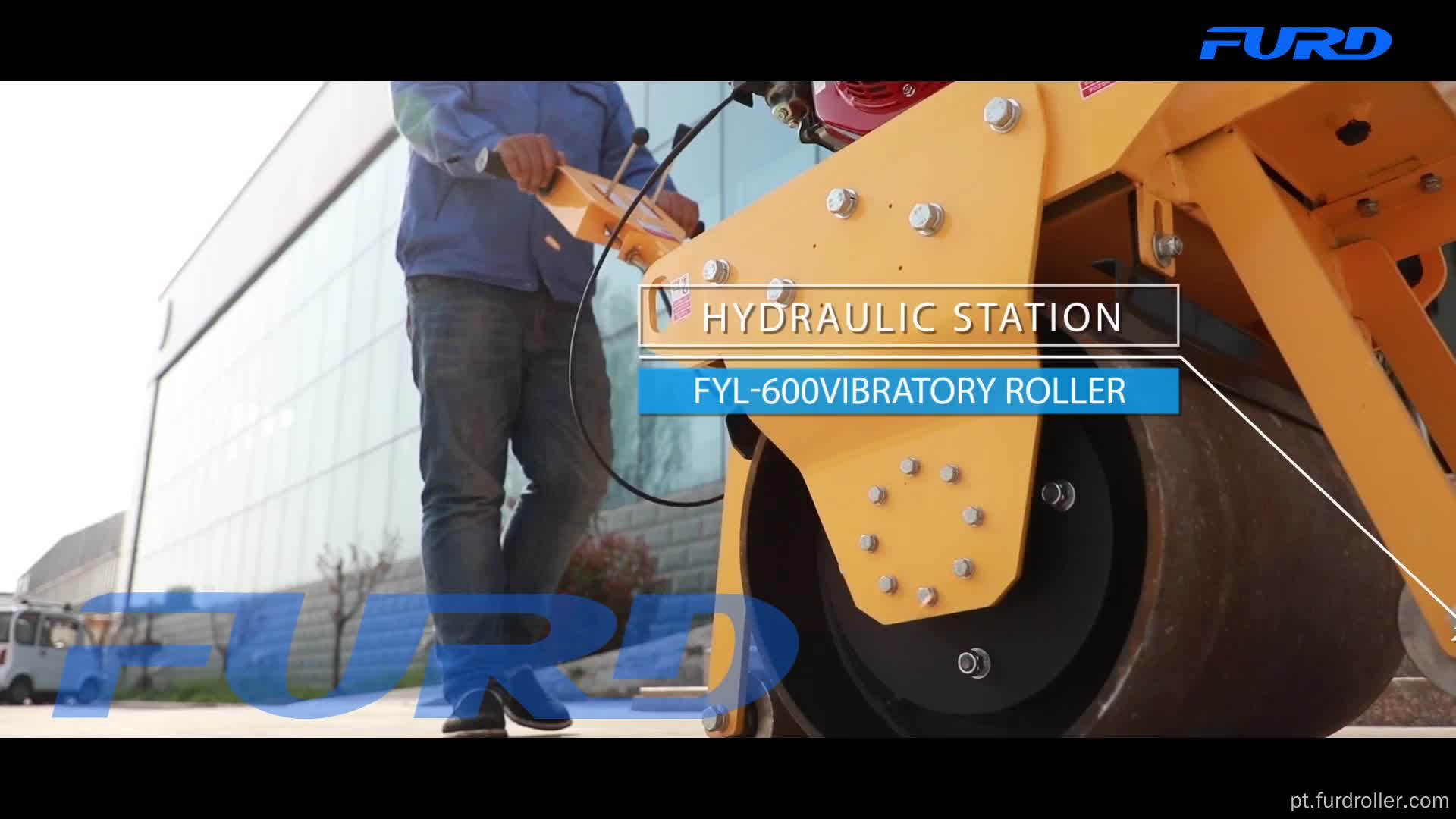 Capacidade do compactador de rolo vibratório para mão 15KN (FYL-600)