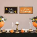 2 Pieces Thanksgiving Rustic Wood Sign