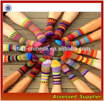 Wholesale Colorful cotton winter Knitted Socks/comfortable cotton Knitting Socks HH318