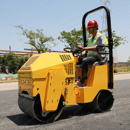 800 kg vibratory double drum road roller with seiko build