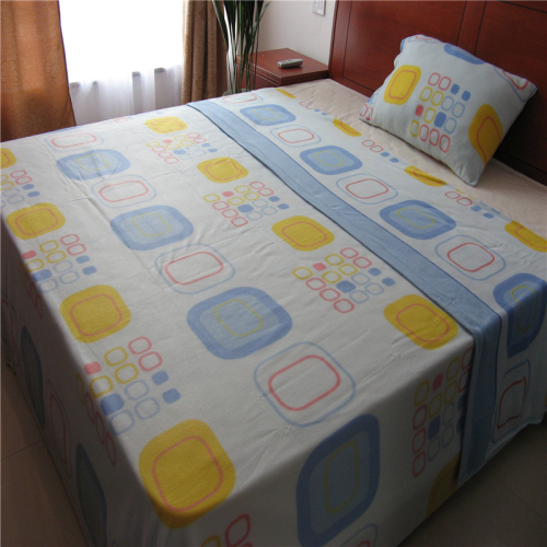 One Side Brushed Fleece Printed Bed Sheet