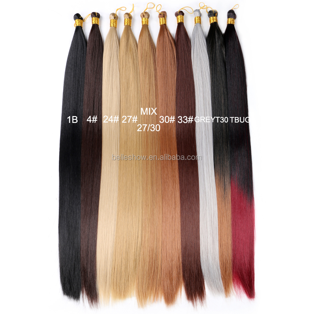 Wholesale 20 Inch smooth Braids Synthetic Silky Straight Hair Bulk Crochet Braids Hair Extensions Pony Silky Pony Silky Braiding