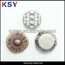 metal rivet button for jeans/custom jeans rivets buttons