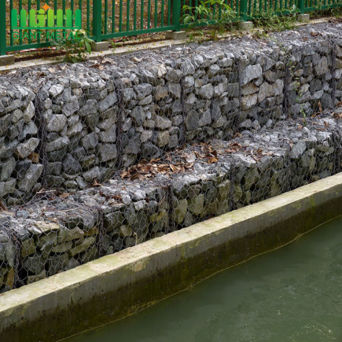 Gabion ลวดตาข่ายหินกรง 2 เมตร * 1 เมตร * 1 เมตร