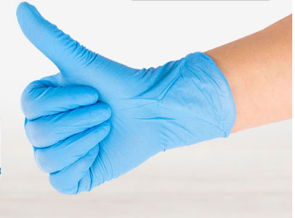 Blue Nitrile Gloves Powder Free Wear-resisting Oil Resistant Waterproof Food Production Works Gloves