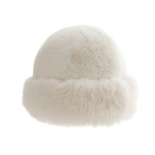 Winter Thick Warm Imitation Fur Hat for Women - European and American Fashion Elegant Large Eaves Fox Fur Hat