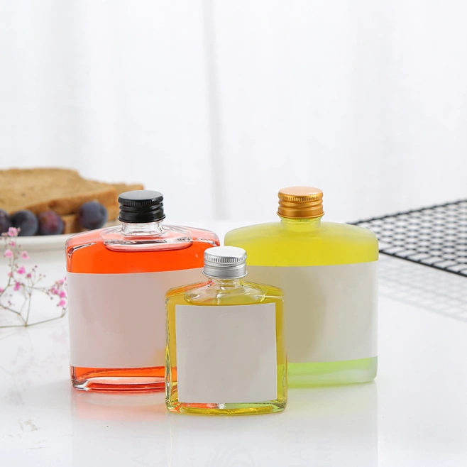 New Style Beverage Glass Bottle, Rectangular Glass Fruit Wine Bottle