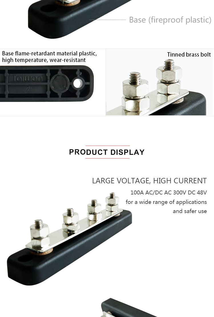 Genuine marine mcb nickel 18650production boat busbar power termial block rv busbar