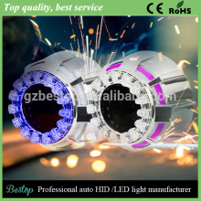 bestop 2.5 inch Led Car double angel eye Hid Bi-xenon Projector Lens