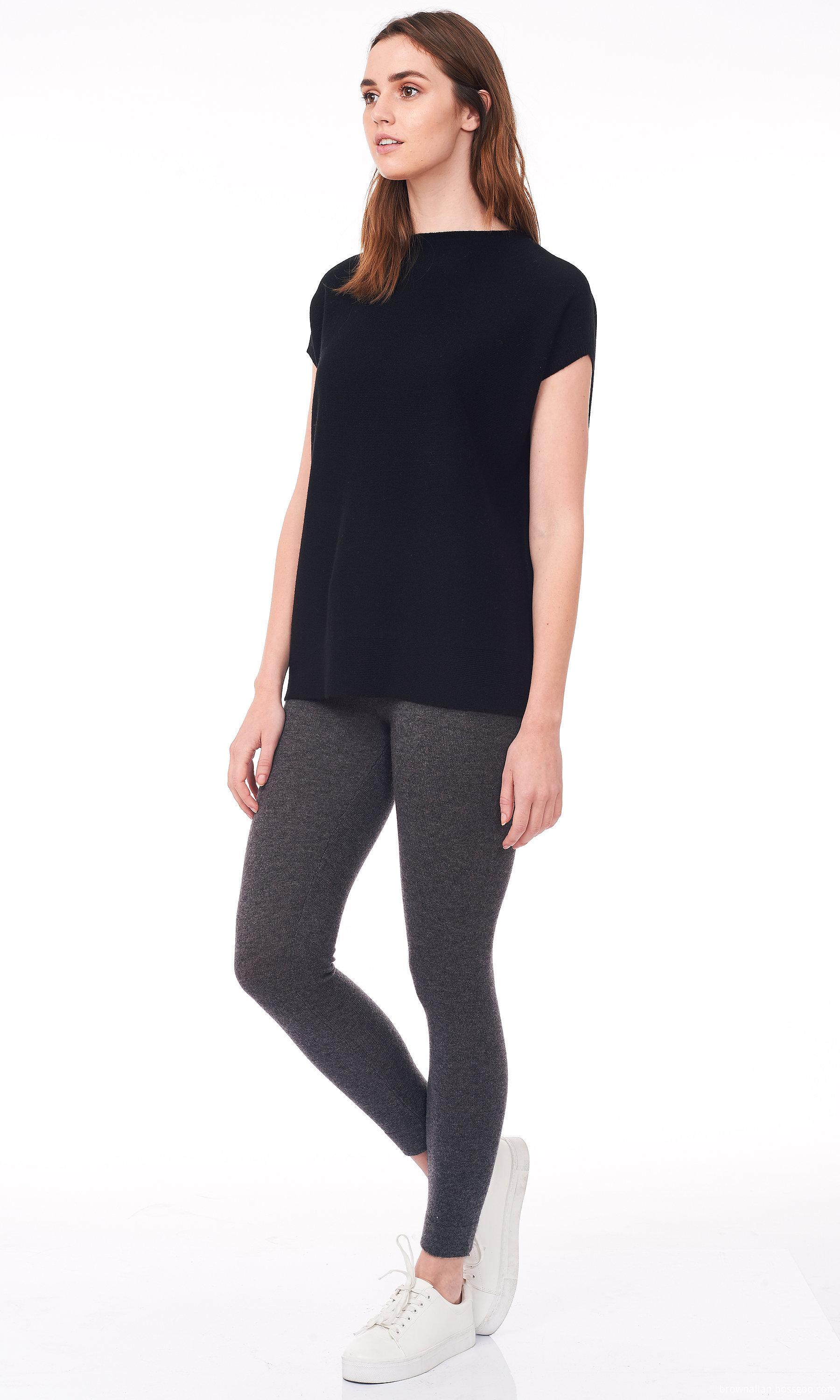 balck short dolman sleeve sweater side