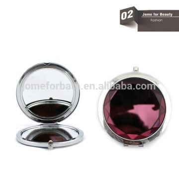 Round folding metal Makeup Mirror