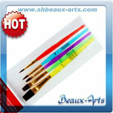 colorful handle brush set paint brush ferrules