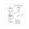 Display Port Female Straddle 1,2 mm, SPCC Shell, med kantkrullning