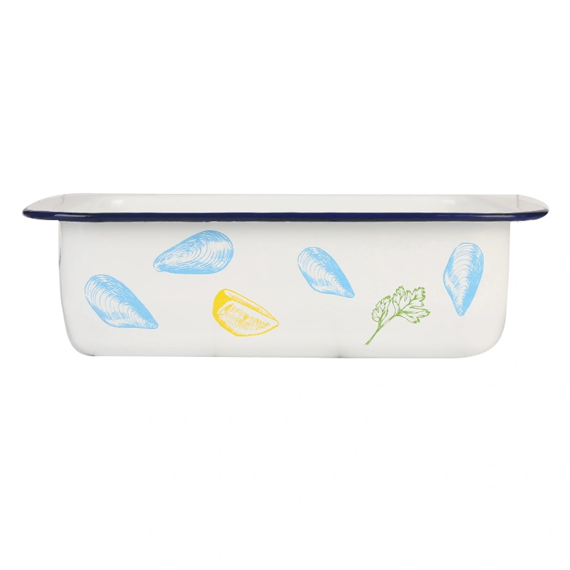 Rectangle Bakeware Comal Baking Ware BBQ Grill Cake Pan Enamel Ware