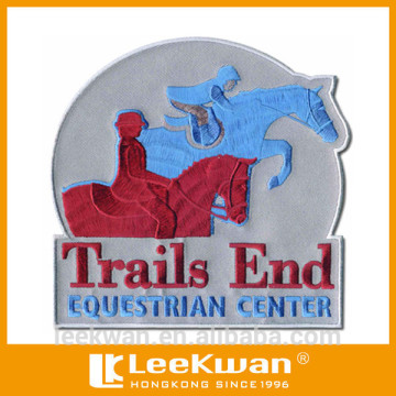 Reflective embroidered patch, horse riding outdoor activity patchiron on clothings