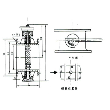 manual straight panel dust gas butterfly valve