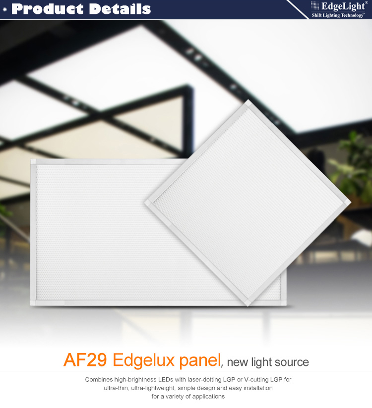 10.6mm thickness high bright ultra slim surface mounted flexible frameless led light panel