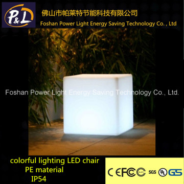 Fashionable Illuminated Cube Outdoor Stools