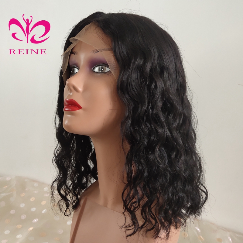 Short Italian Curly Bob Wigs Black Swiss Lace Wigs for Black Women Full Density Lace Front Human Hair Wigs