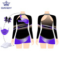 Oanpast lyts famke cheer shorts cheer uniform cheerleading unifoarmen mei rhinestone