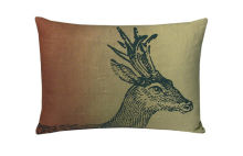 Eco-friendly Personalized Pillow Cases , Deer Print Canvas Throw Pillow Case
