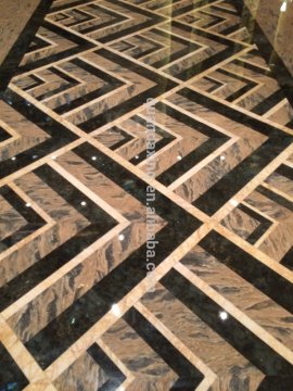 Dark Emperador Marble Mosaic Pattern Mix Granite Mosaic