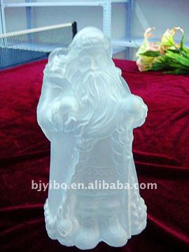 Clear fused glass father christmas