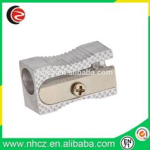 1 Hole Rectangular Silver Pencil Sharpener