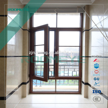 Wood grain custom window frames profile wood aluminum windows